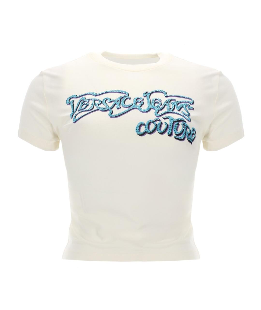 VERSACE JEANS COUTURE Белая хлопковая футболка, фото 1