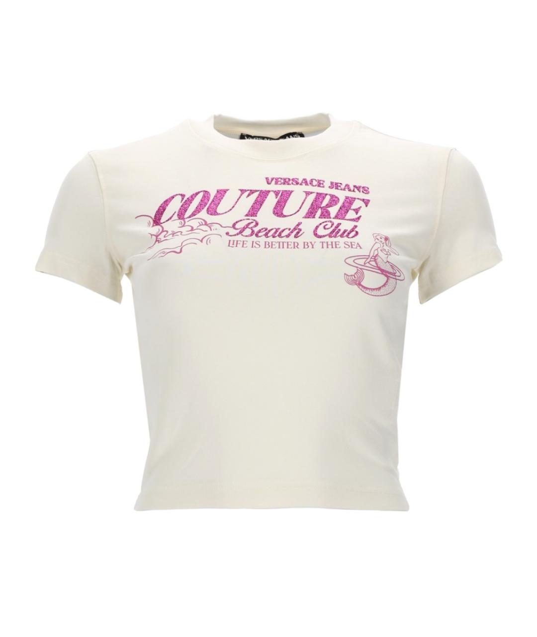 VERSACE JEANS COUTURE Белая хлопковая футболка, фото 1