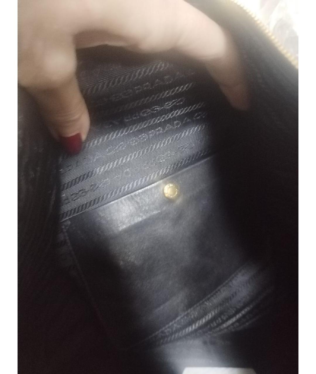 PRADA Черная кожаная сумка через плечо, фото 9