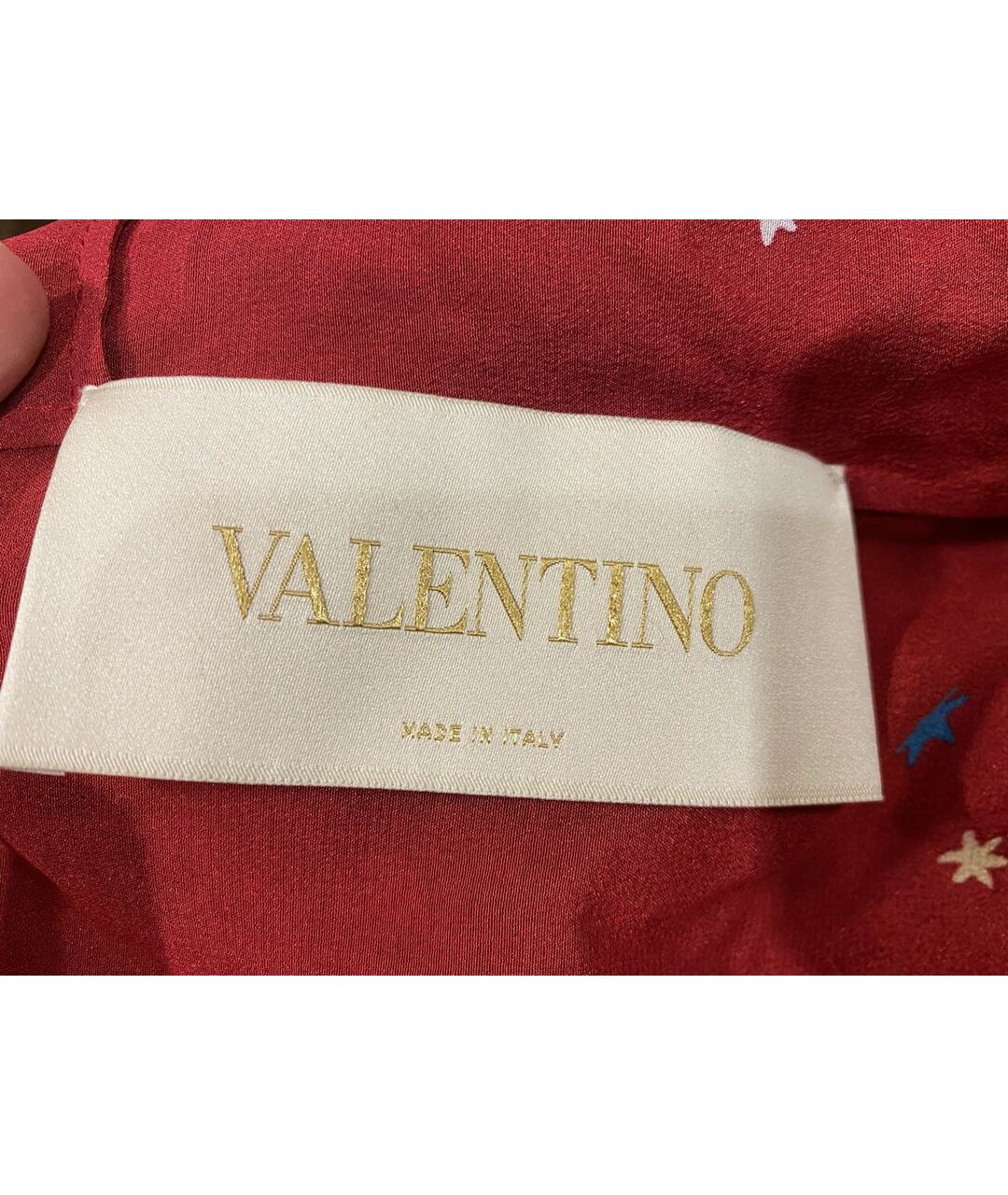 VALENTINO Бордовое шелковое повседневное платье, фото 6
