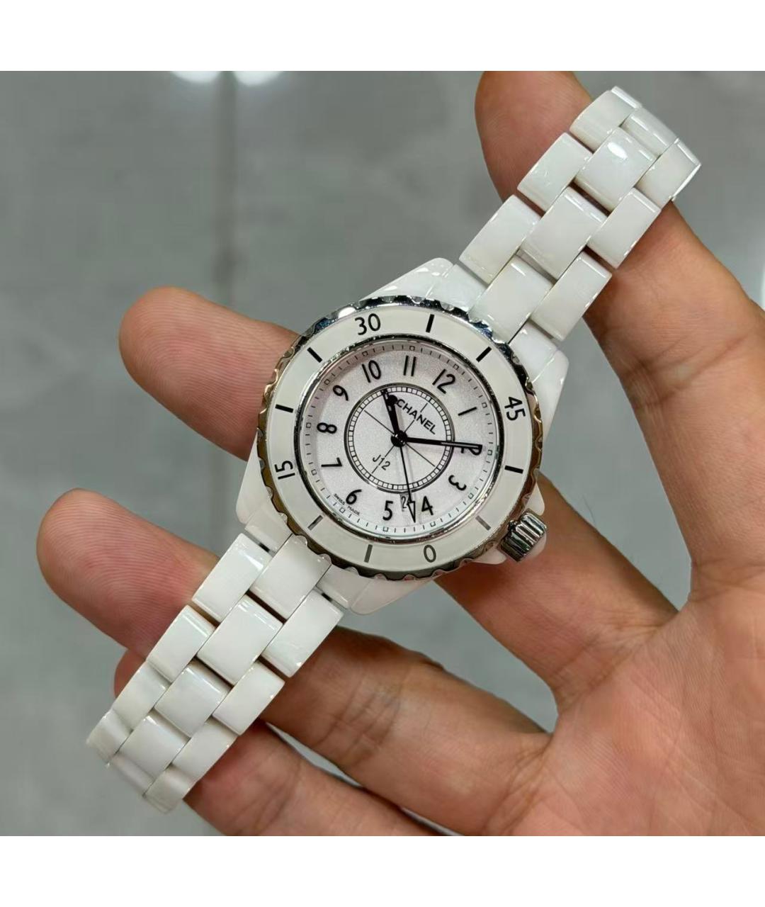 CHANEL Белые керамические часы, фото 8