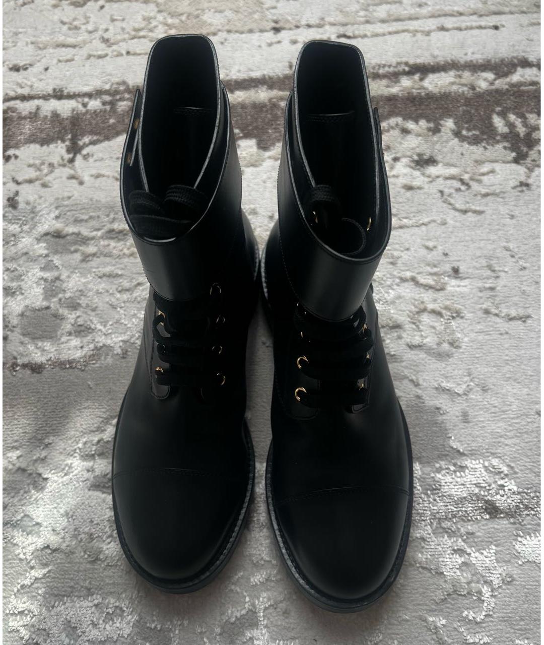 LOUIS VUITTON Черные кожаные ботинки, фото 2