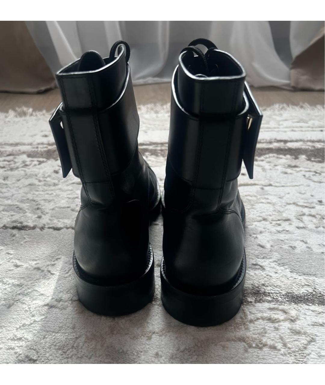 LOUIS VUITTON Черные кожаные ботинки, фото 4