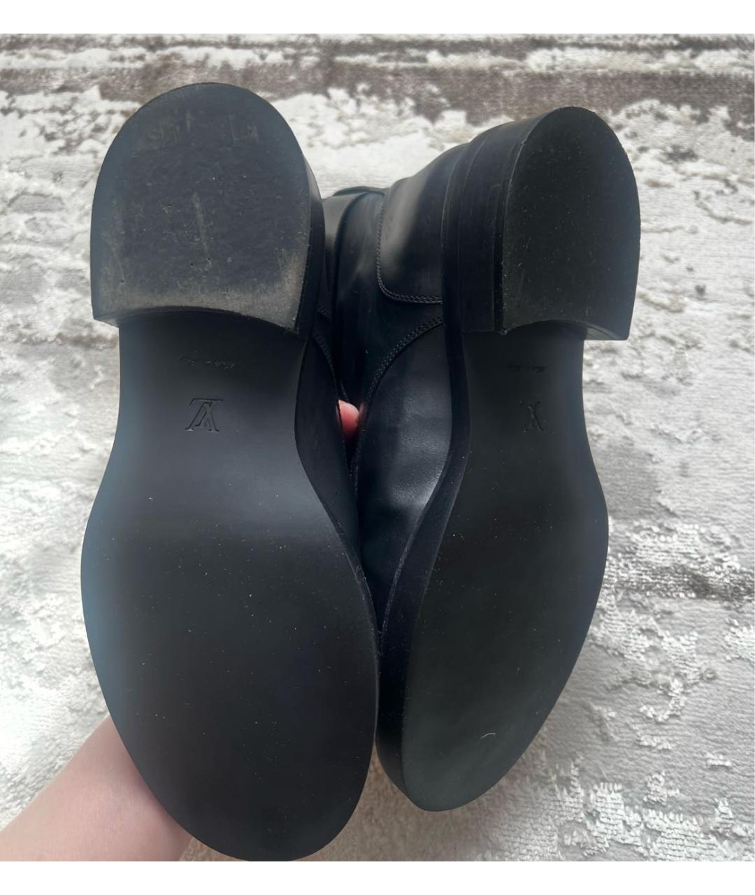 LOUIS VUITTON Черные кожаные ботинки, фото 8