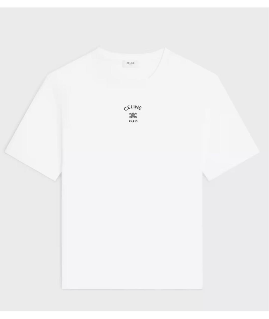 CELINE Белая футболка, фото 4