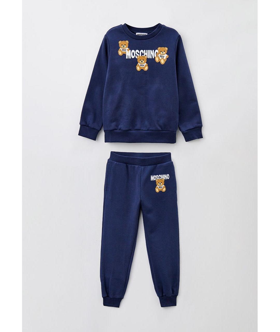 MOSCHINO KIDS Синий хлопковый комплект, фото 6