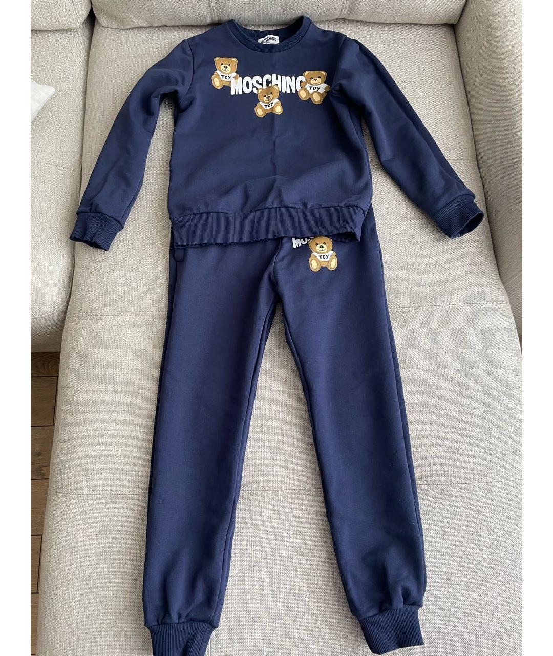 MOSCHINO KIDS Синий хлопковый комплект, фото 5