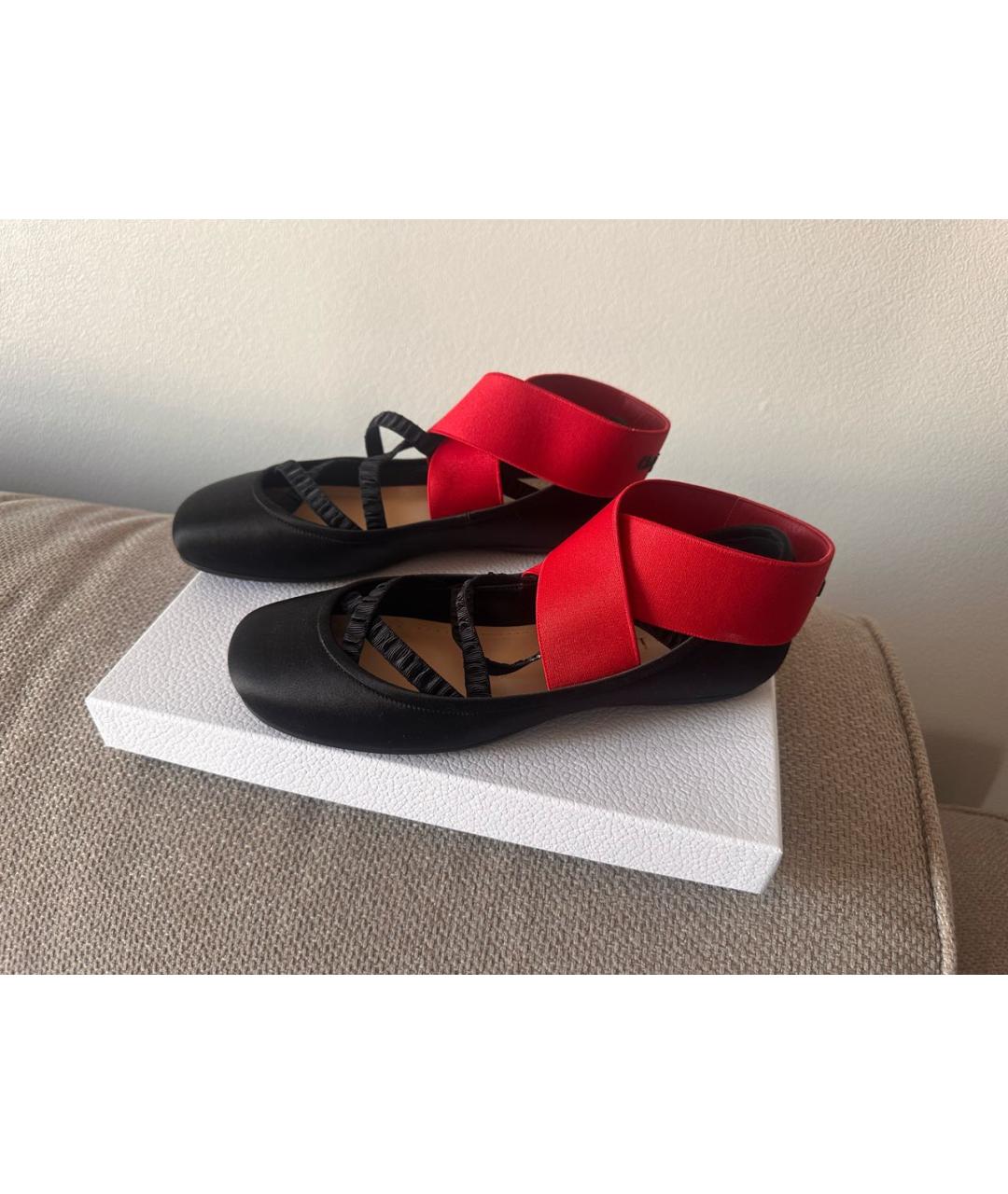 CHRISTIAN DIOR Черные текстильные балетки, фото 8