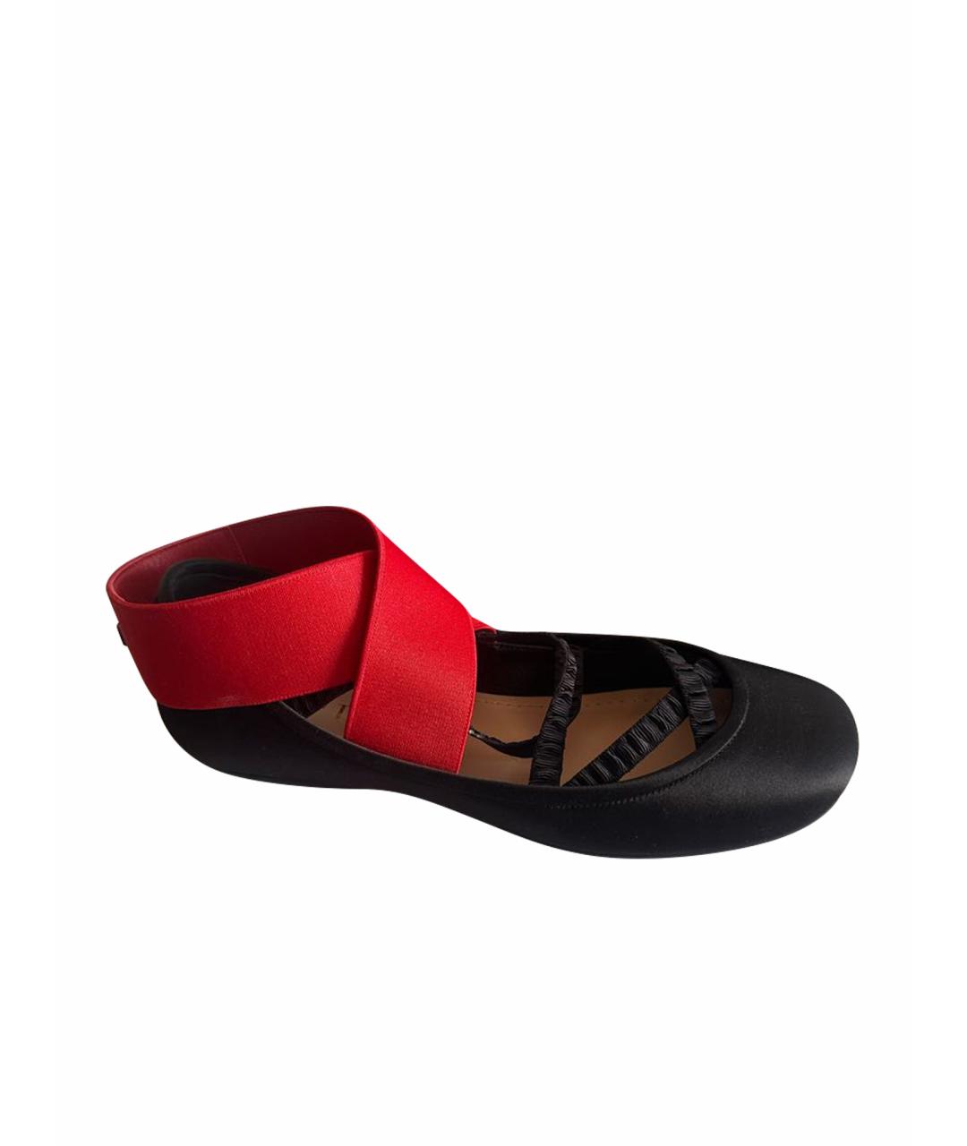 CHRISTIAN DIOR Черные текстильные балетки, фото 1