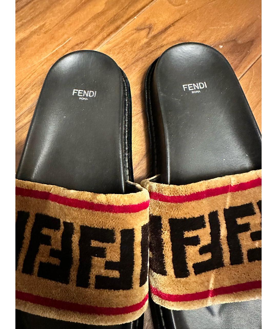 FENDI Мульти замшевые сандалии, фото 2