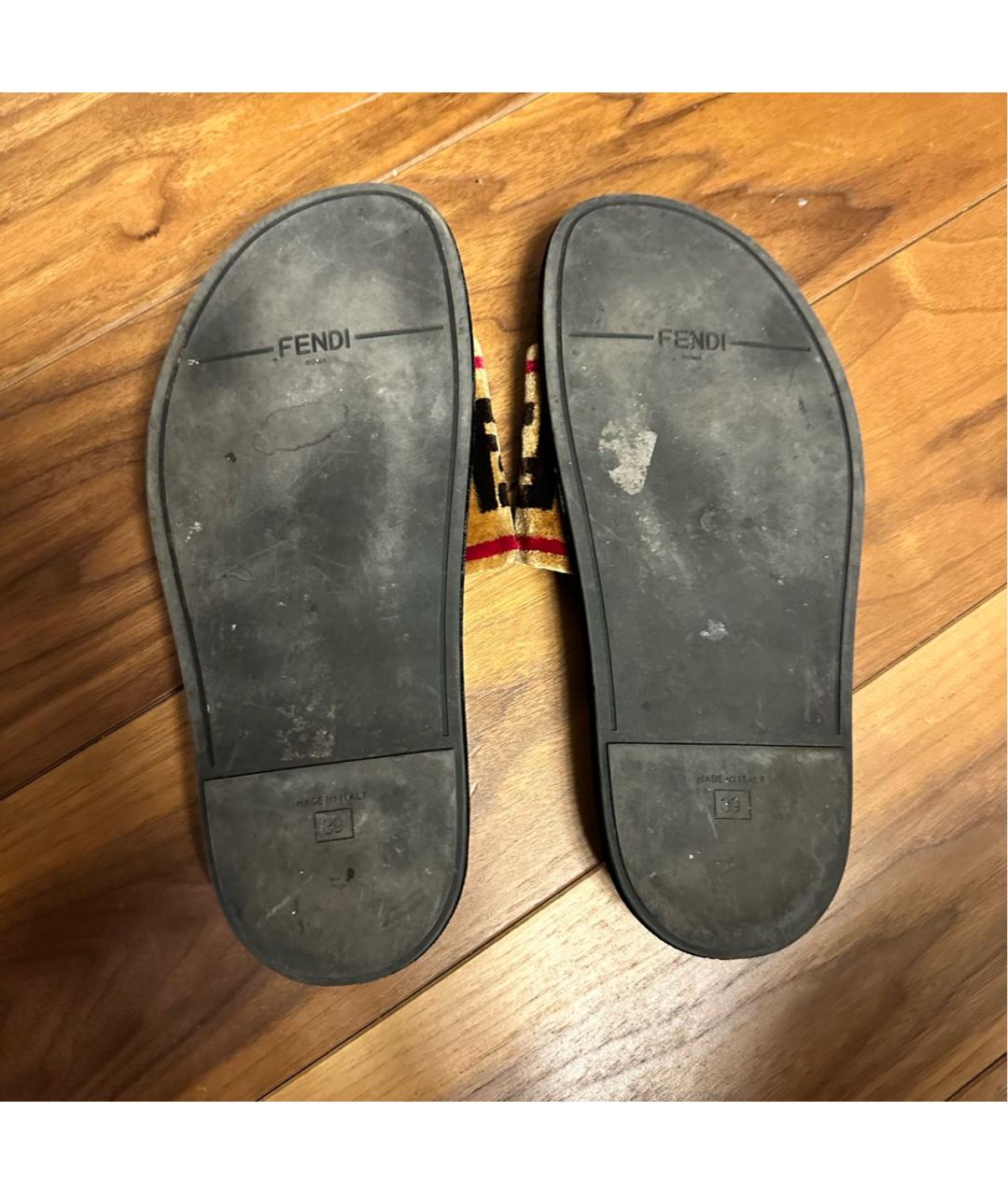 FENDI Мульти замшевые сандалии, фото 3