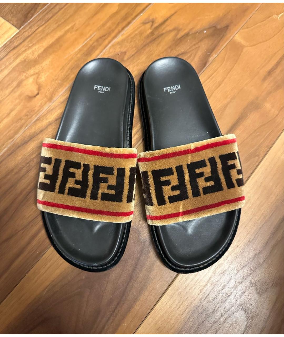 FENDI Мульти замшевые сандалии, фото 5