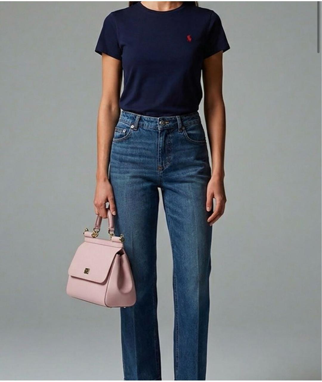 DOLCE&GABBANA Розовая кожаная сумка с короткими ручками, фото 3