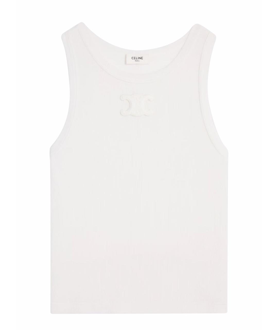 CELINE Белая майка, фото 1