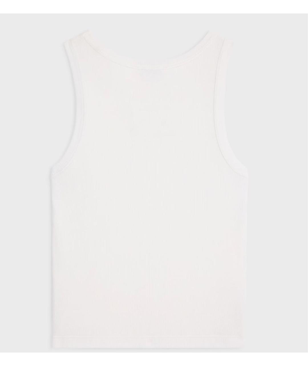 CELINE Белая майка, фото 3