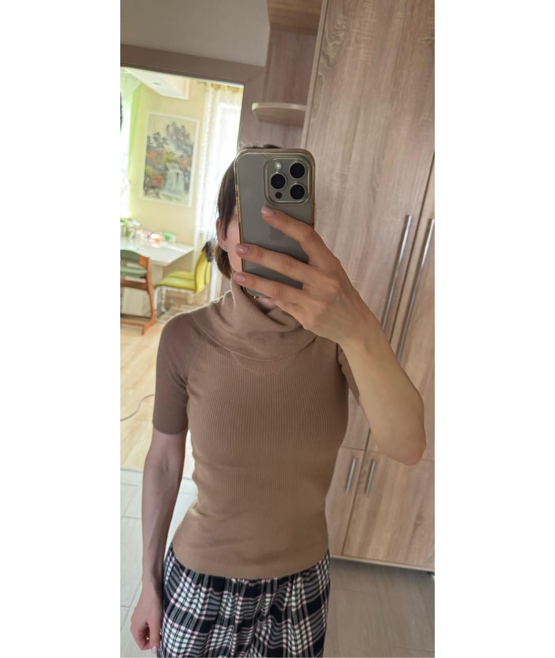 CELINE Коричневая шерстяная водолазка, фото 5