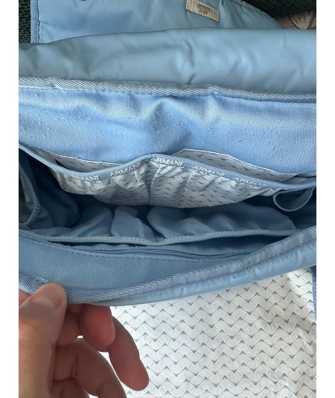 EMPORIO ARMANI Голубая дорожная/спортивная сумка, фото 7