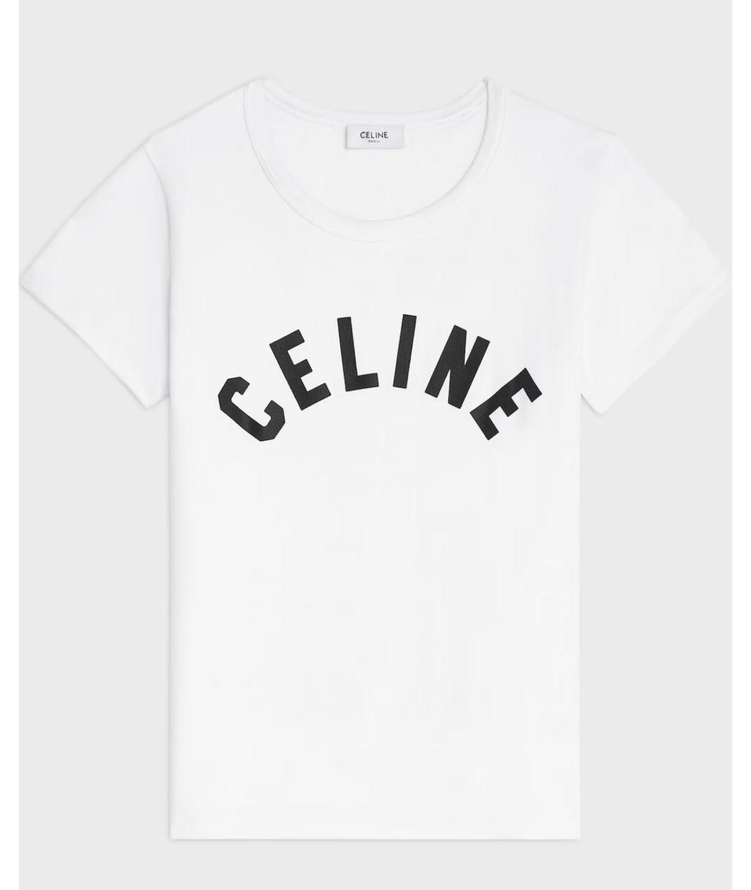 CELINE Белая футболка, фото 4