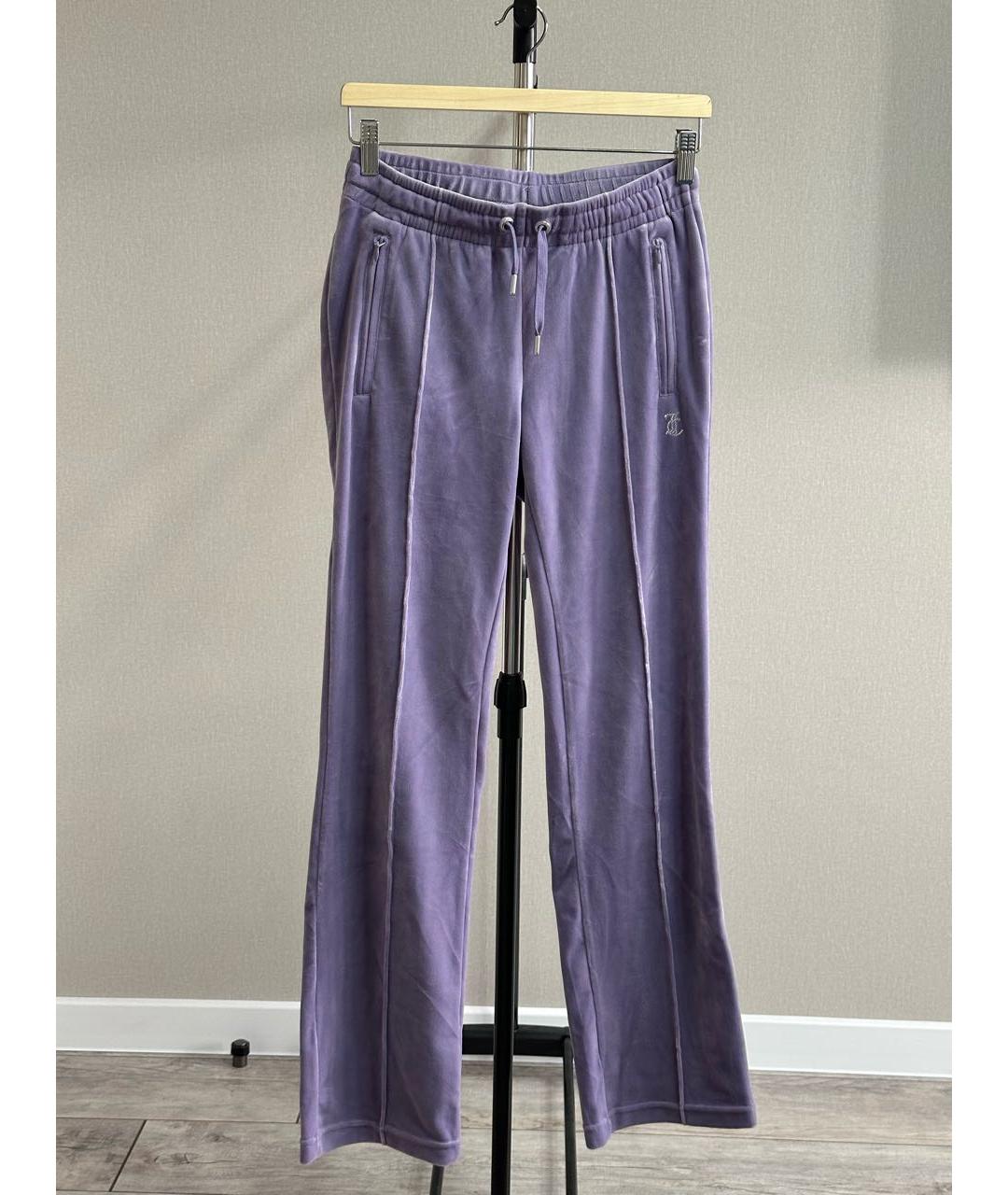 JUICY COUTURE Фиолетовый велюровый спортивные костюмы, фото 4