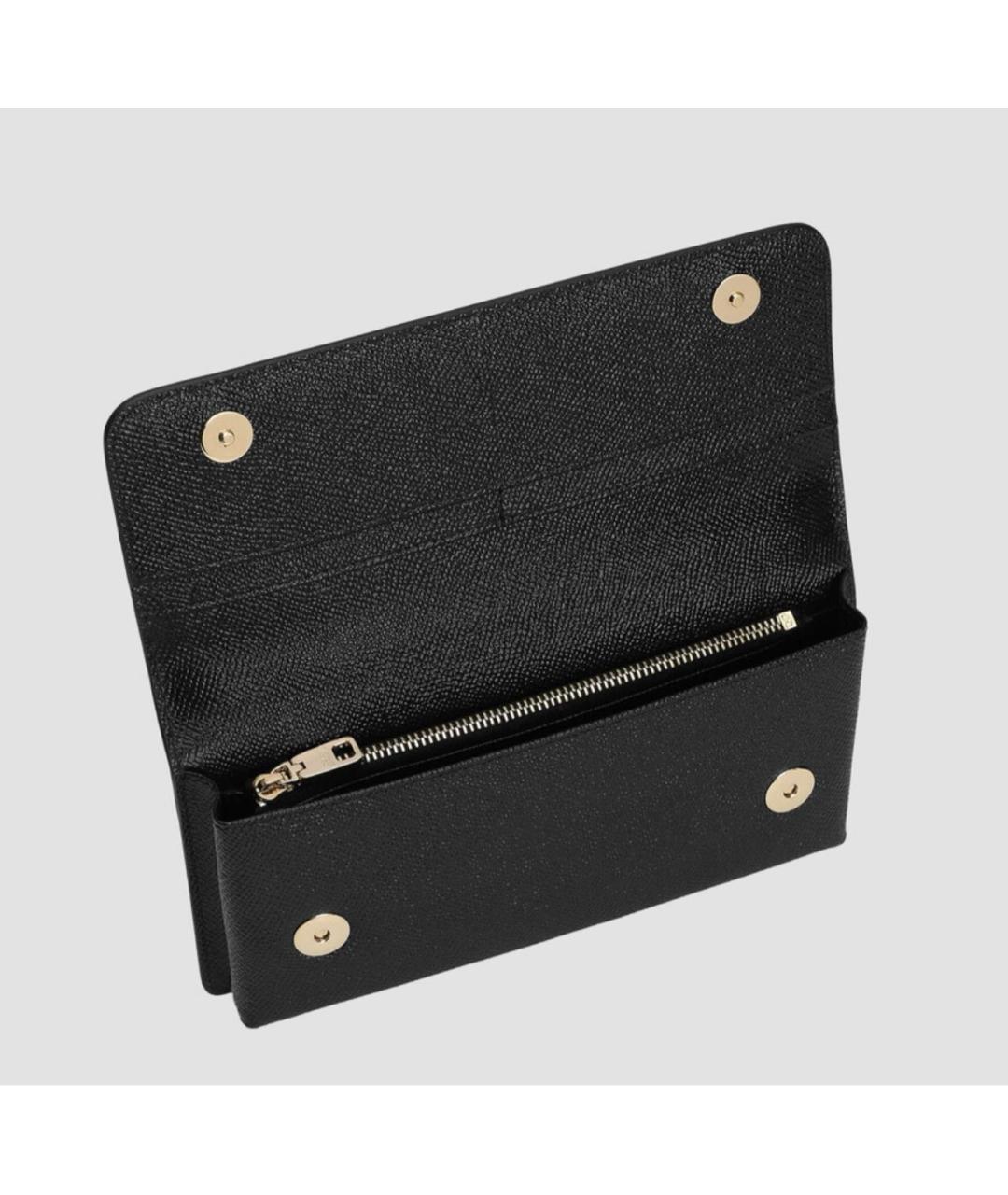 DOLCE&GABBANA Черная кожаная сумка с короткими ручками, фото 3