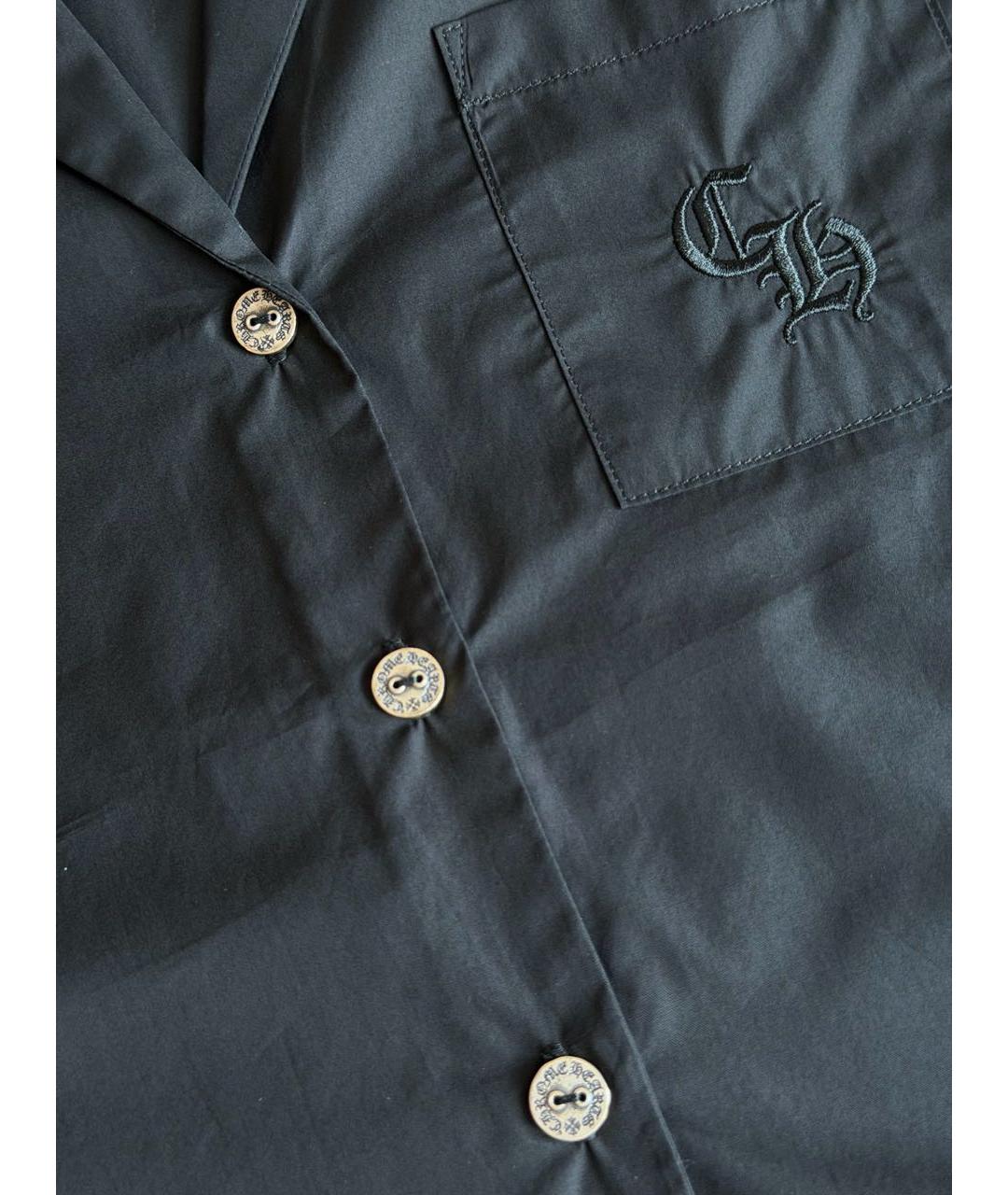 CHROME HEARTS Черная хлопковая рубашка, фото 4