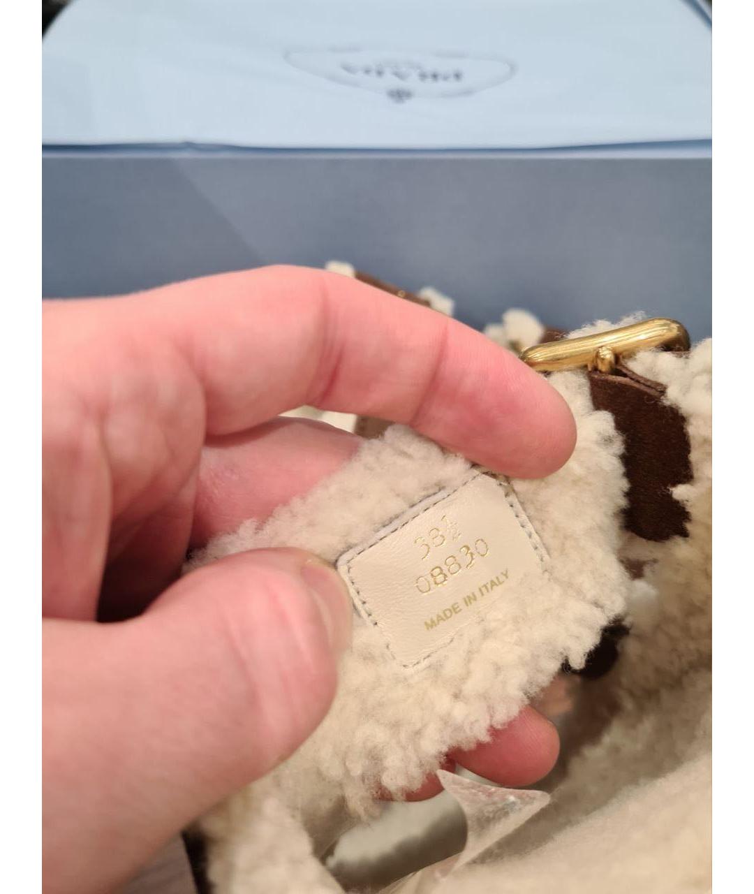 PRADA Коричневые кожаные сандалии, фото 8