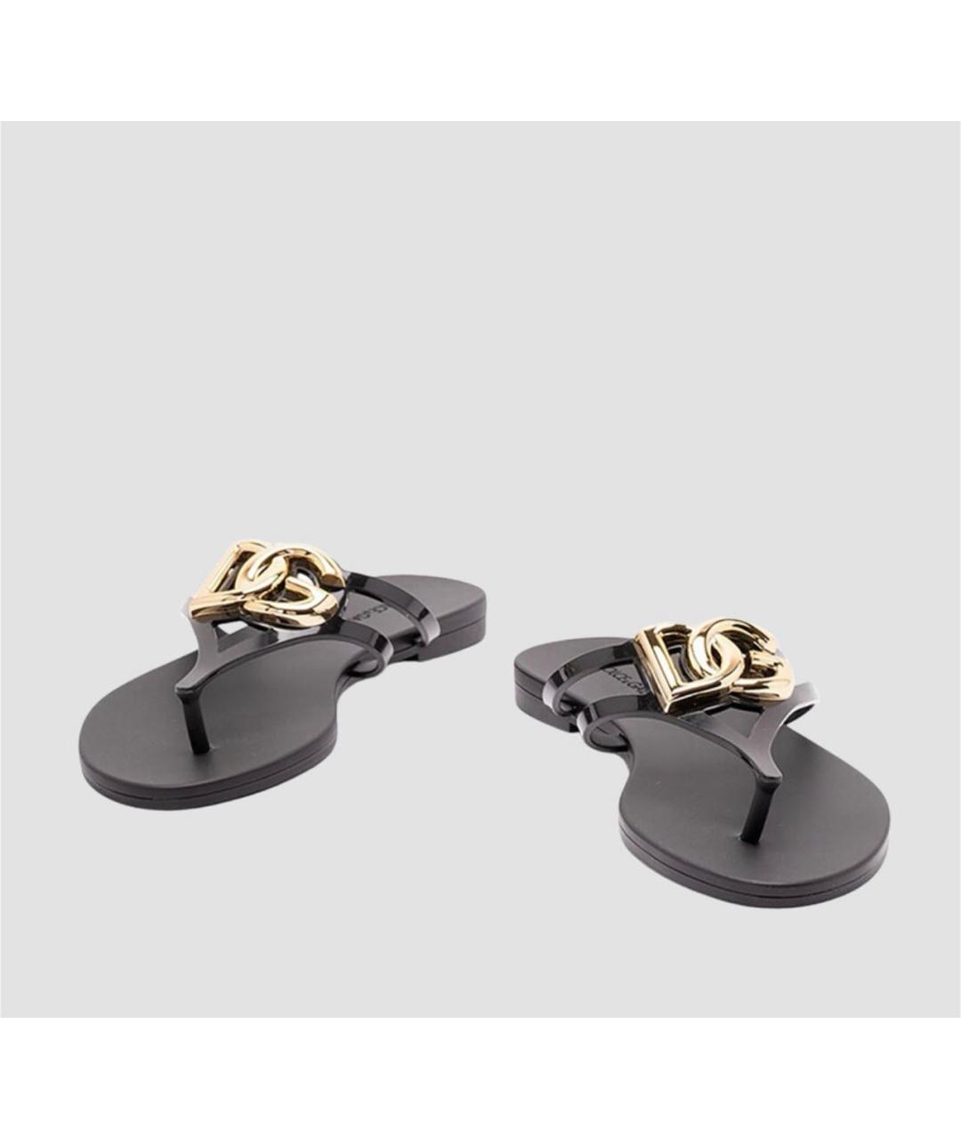 DOLCE&GABBANA Черные шлепанцы, фото 2