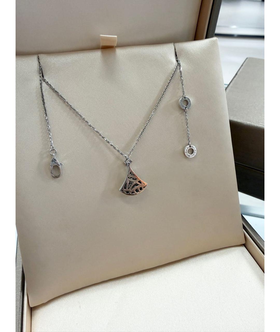 BVLGARI Белое колье из белого золота, фото 5