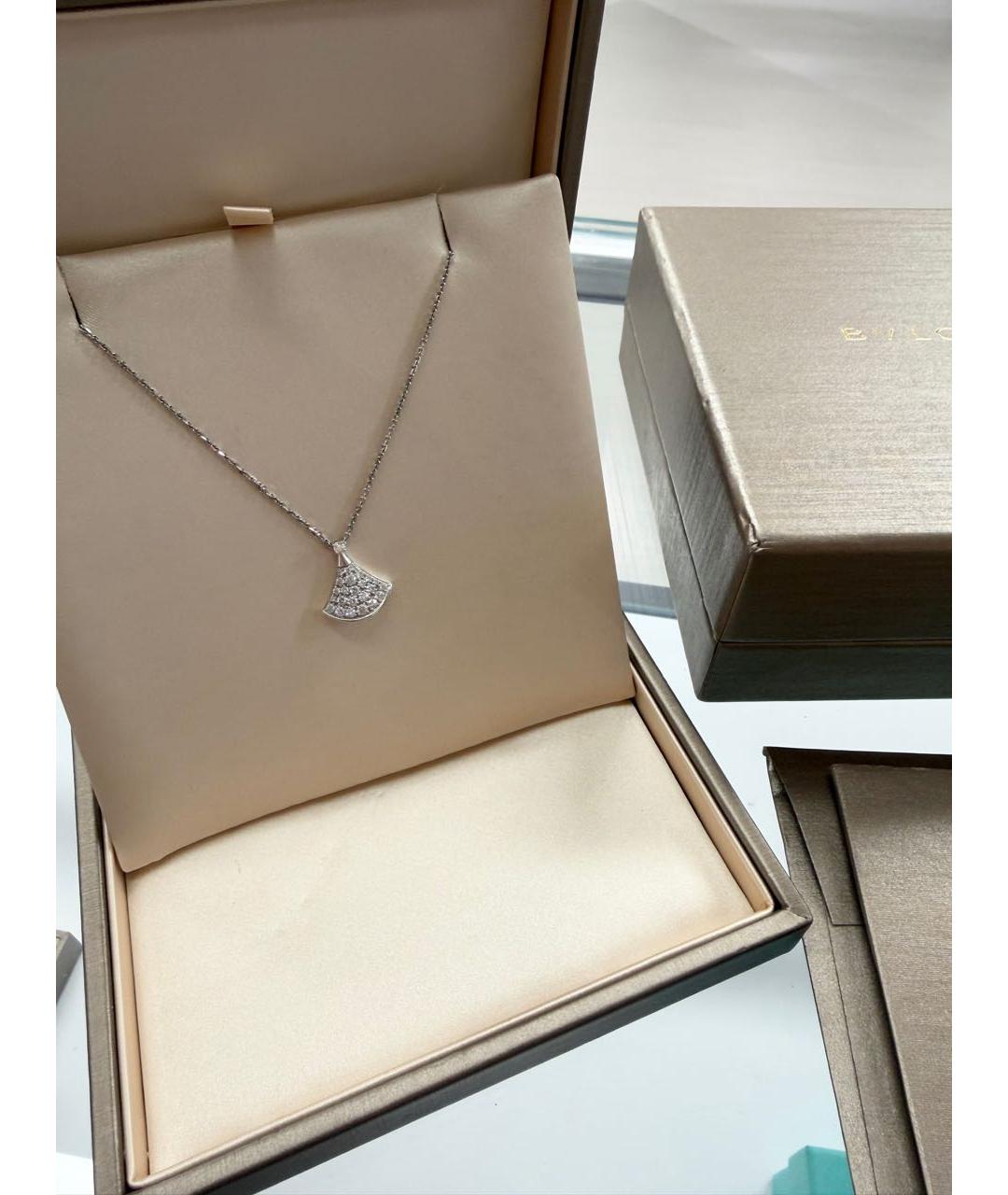 BVLGARI Белое колье из белого золота, фото 2