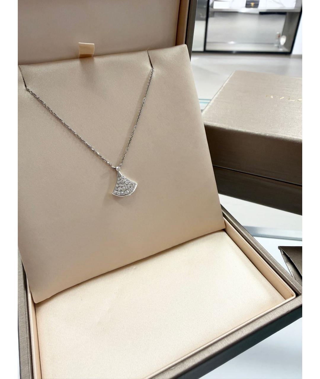 BVLGARI Белое колье из белого золота, фото 3