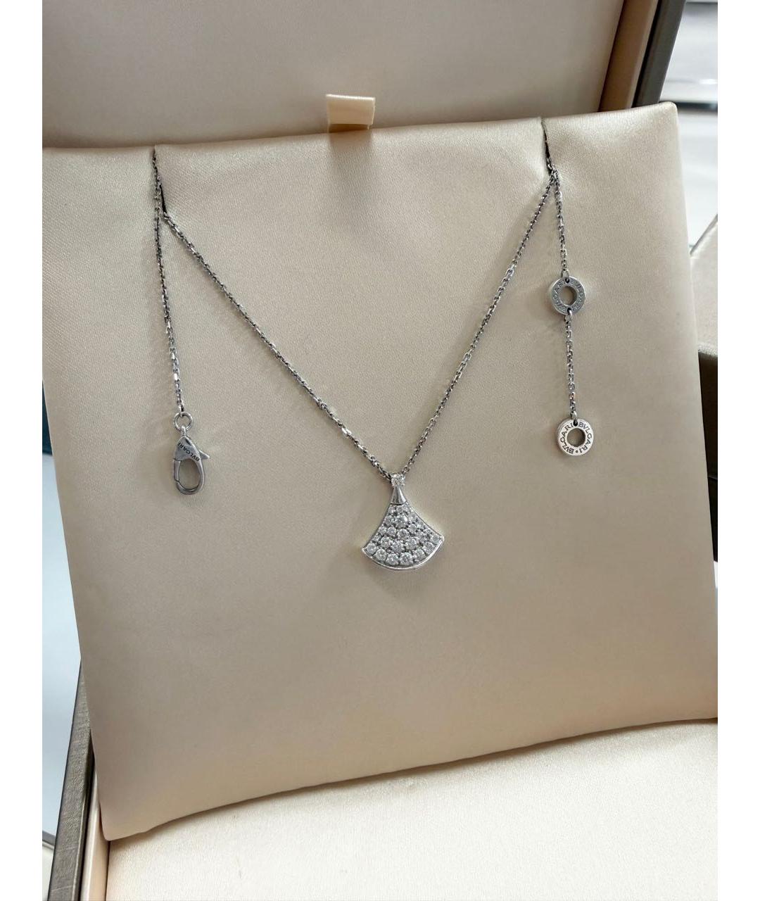 BVLGARI Белое колье из белого золота, фото 4
