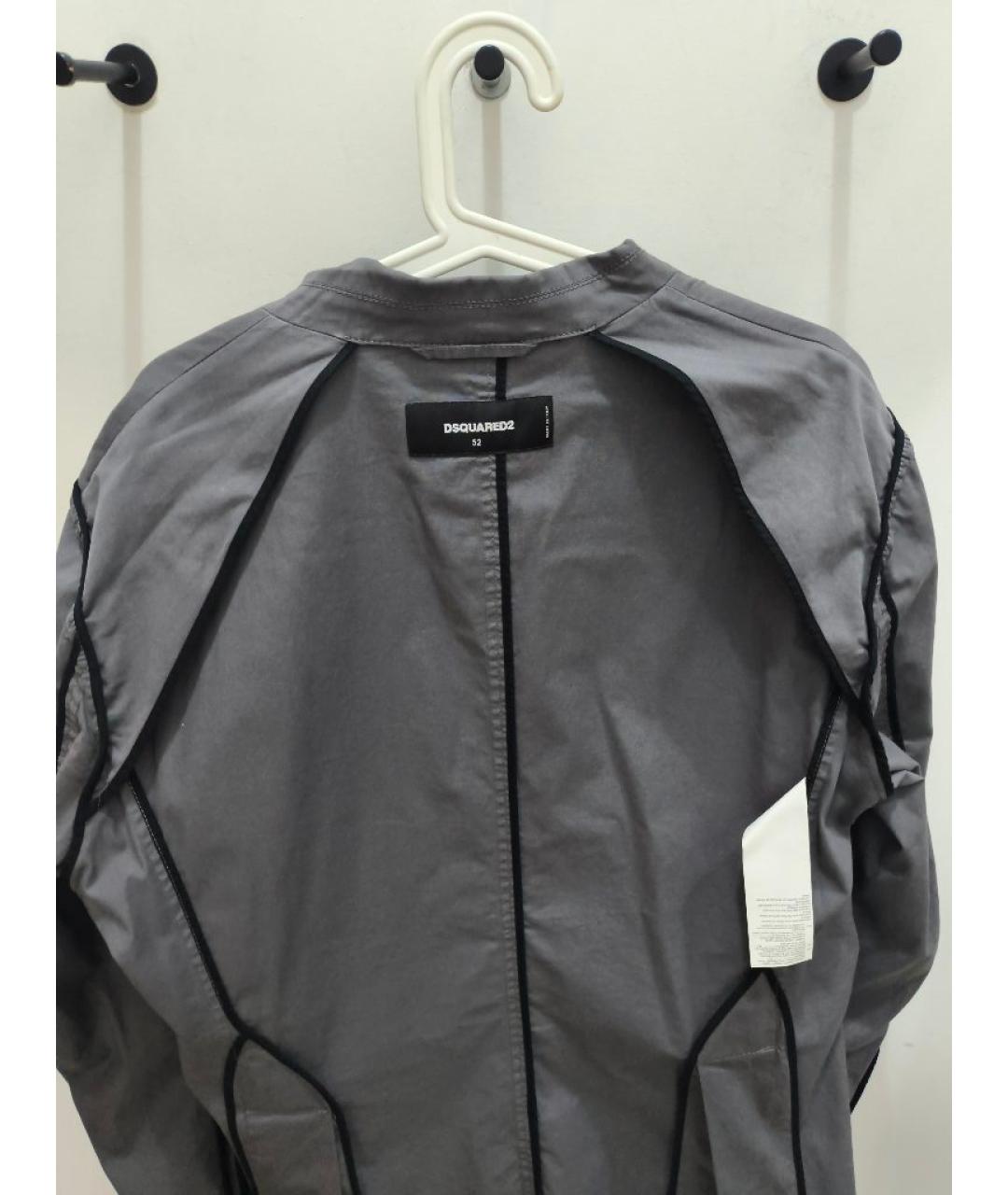 DSQUARED2 Серый хлопковый пиджак, фото 3