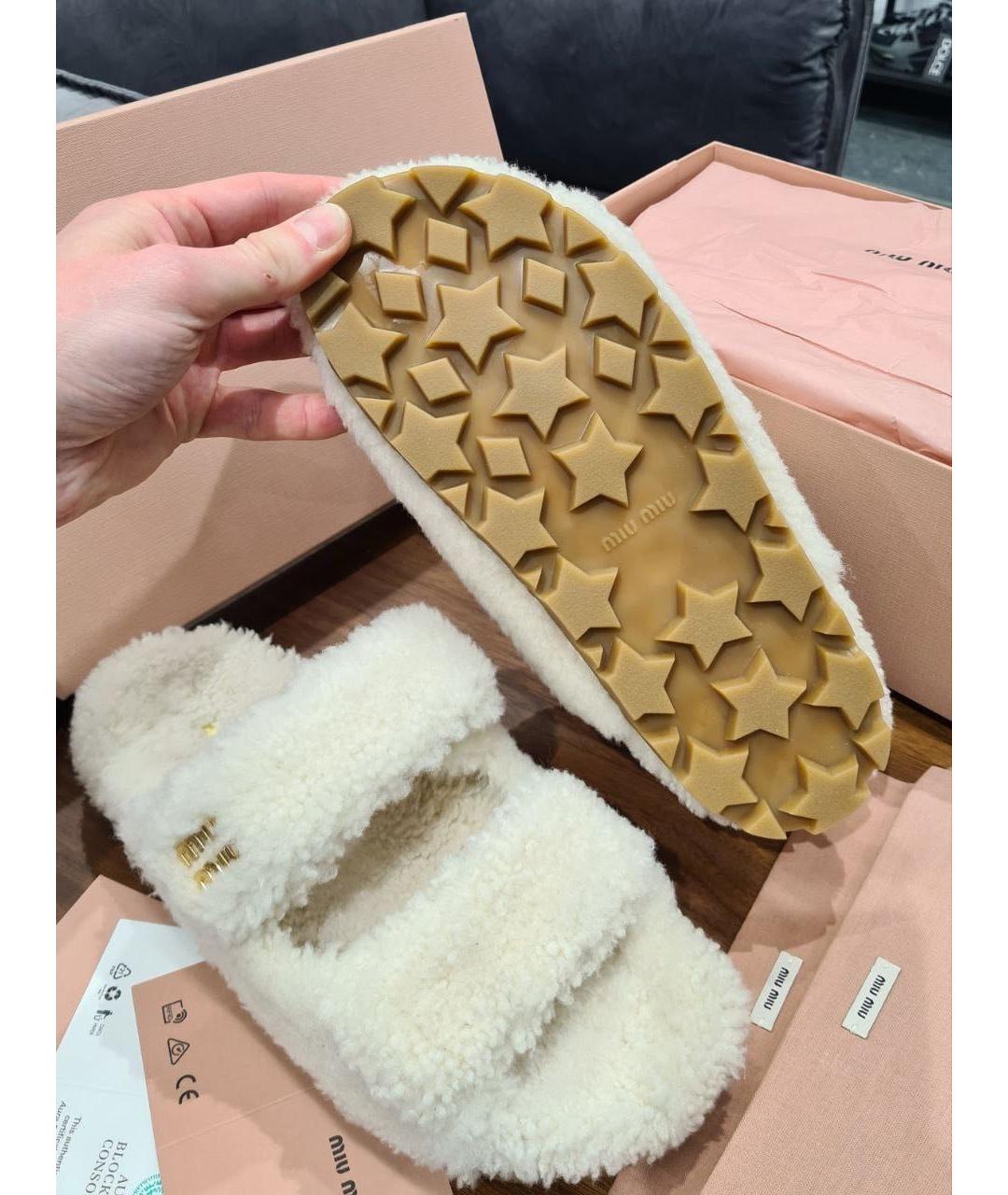 MIU MIU Белые сандалии, фото 4