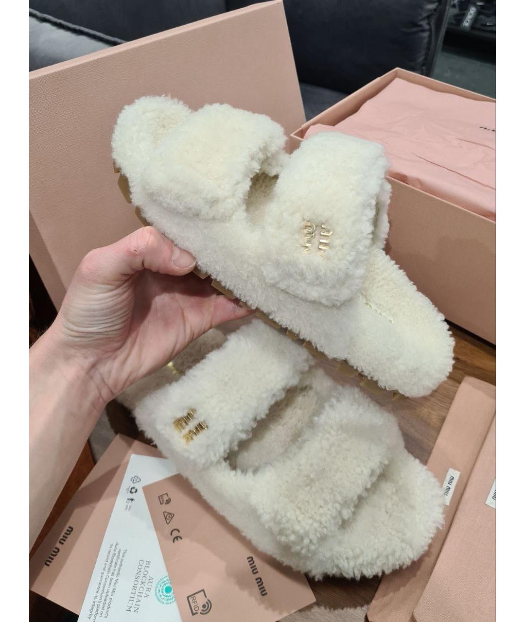 MIU MIU Белые сандалии, фото 2