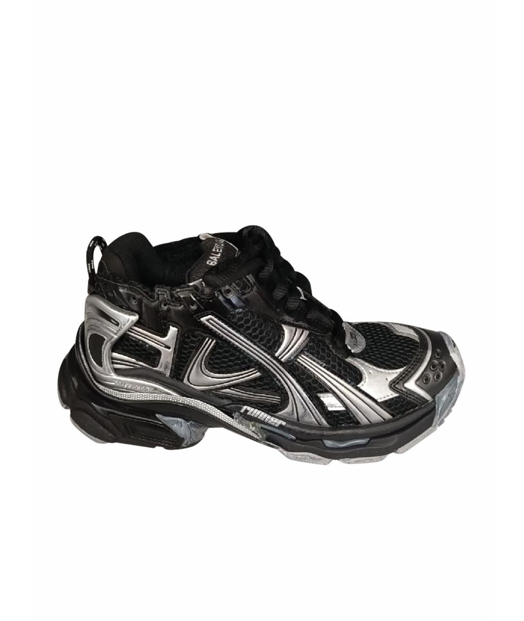 BALENCIAGA Черные текстильные кроссовки, фото 1