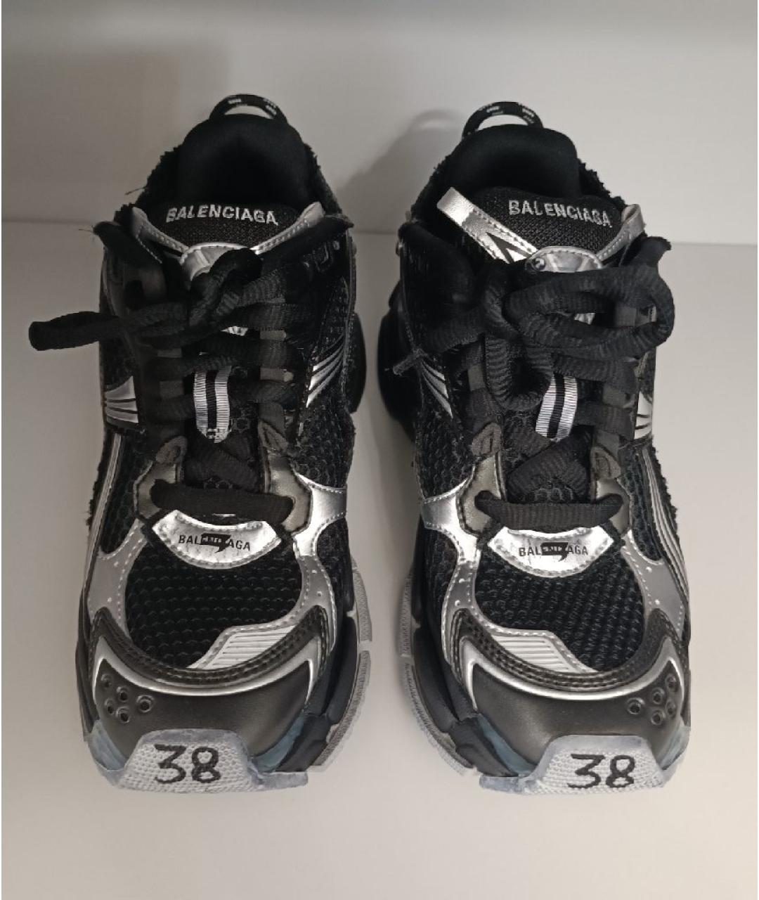 BALENCIAGA Черные текстильные кроссовки, фото 2