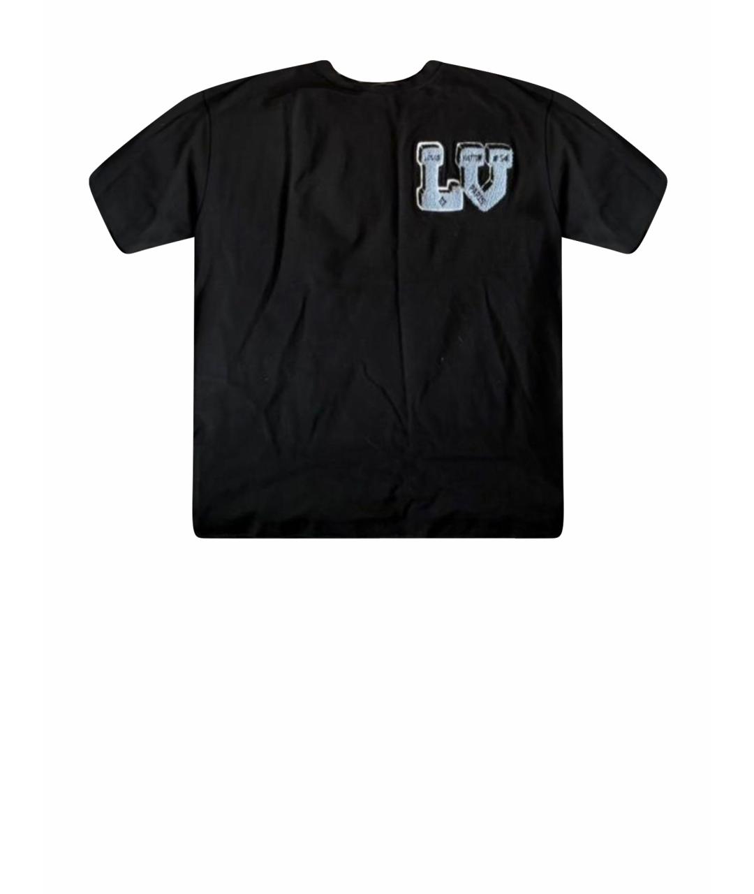 LOUIS VUITTON Черная хлопковая футболка, фото 1