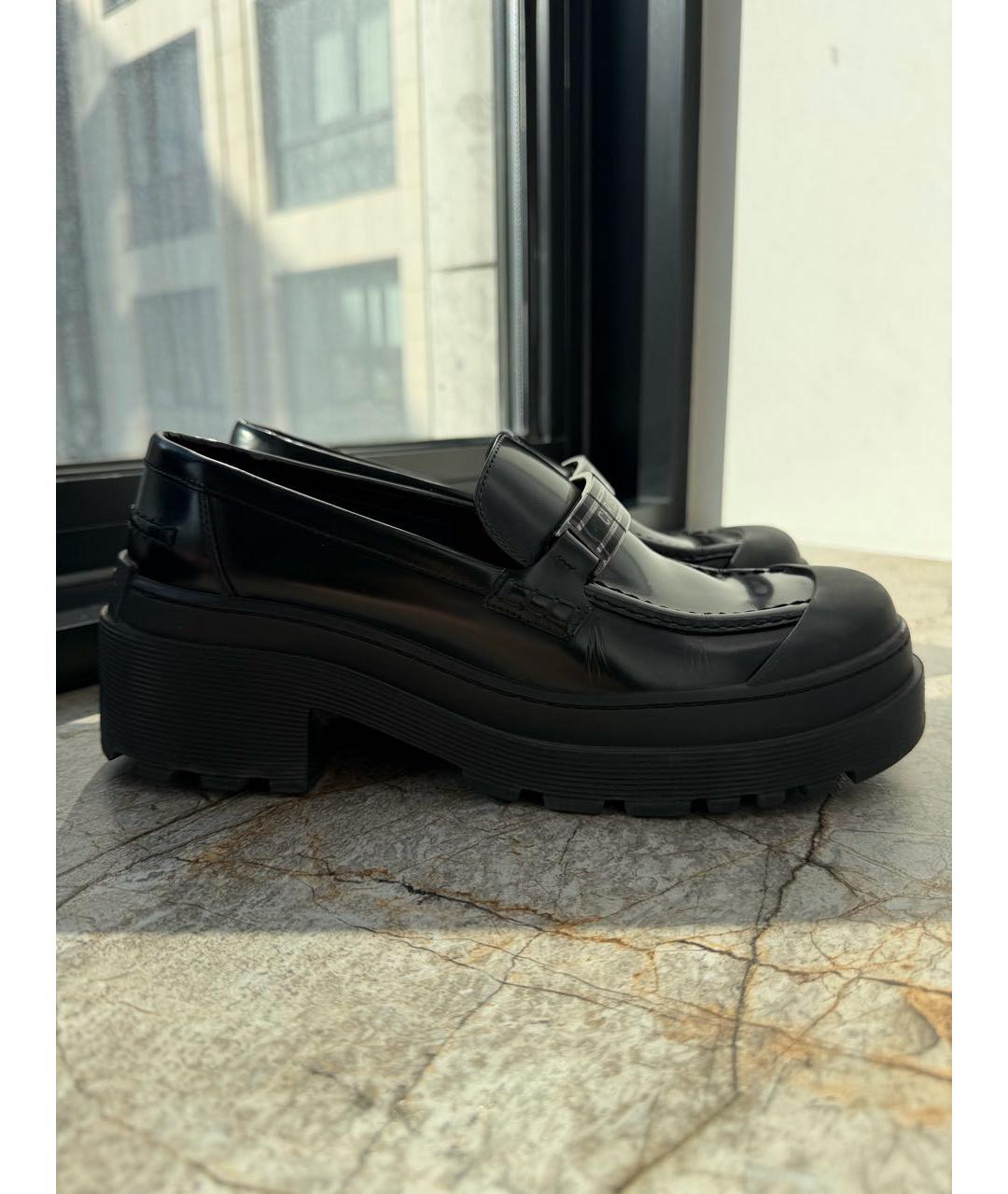CHRISTIAN DIOR Черные кожаные лоферы, фото 7