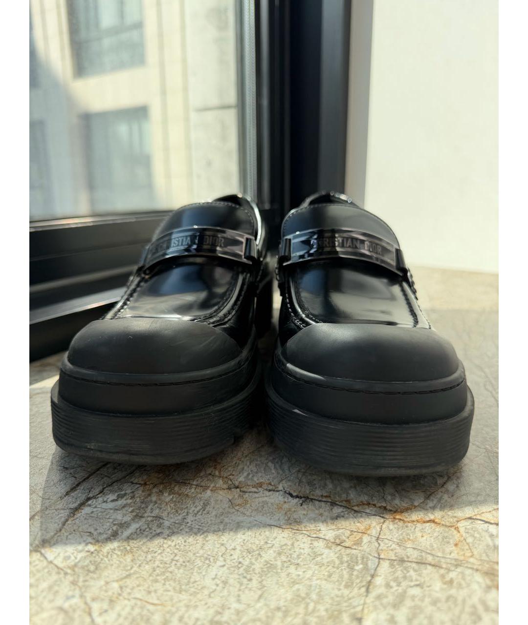 CHRISTIAN DIOR Черные кожаные лоферы, фото 2