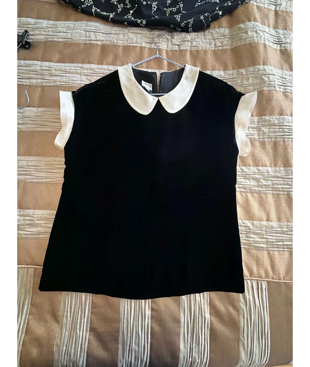 ARMANI COLLEZIONI Черная бархатная блузы, фото 5