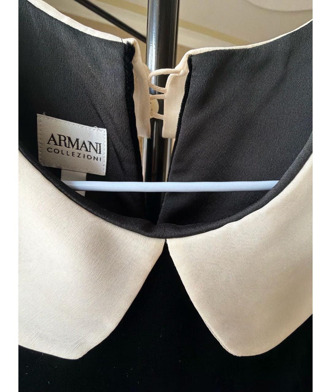 ARMANI COLLEZIONI Черная бархатная блузы, фото 4