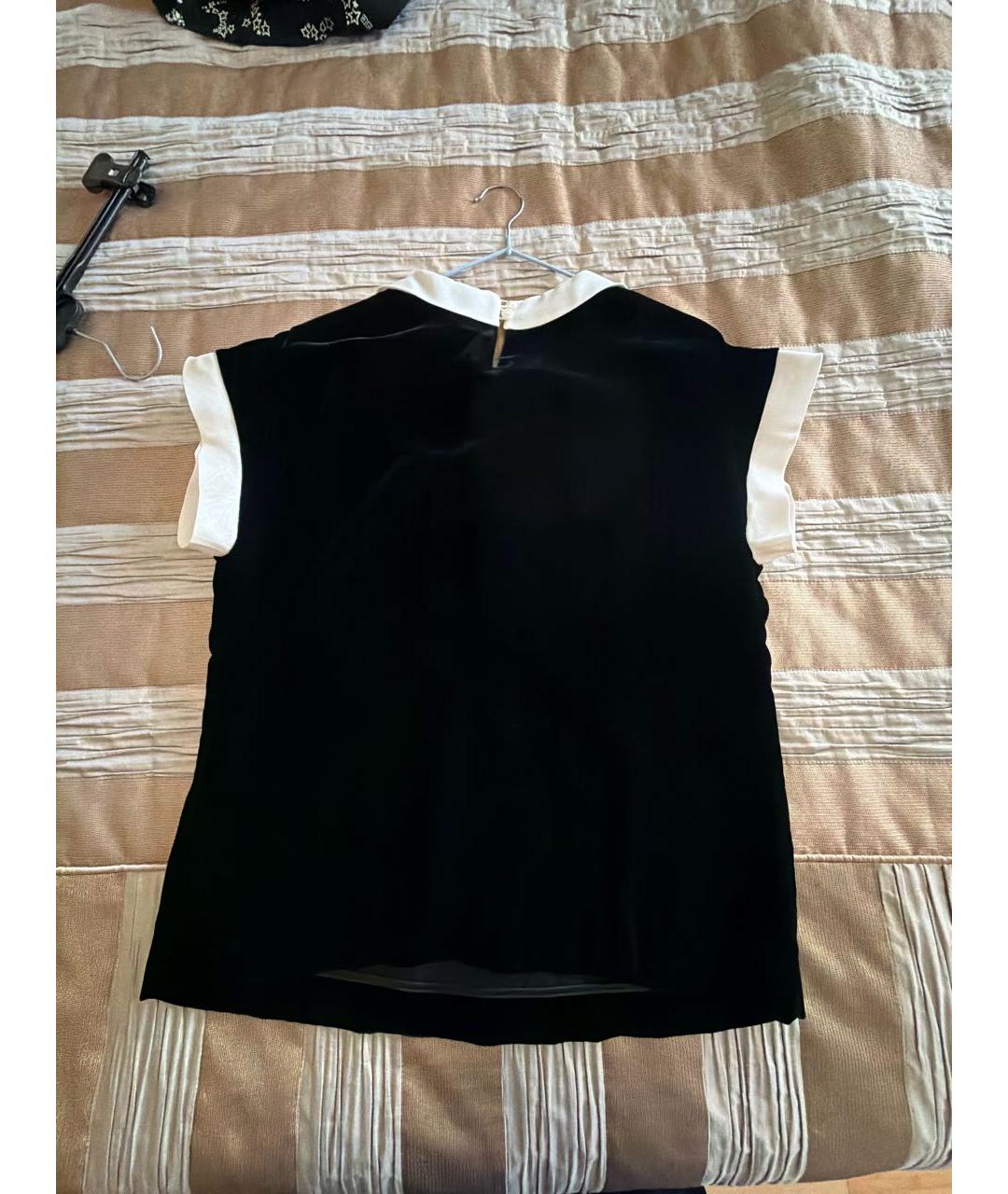ARMANI COLLEZIONI Черная бархатная блузы, фото 2