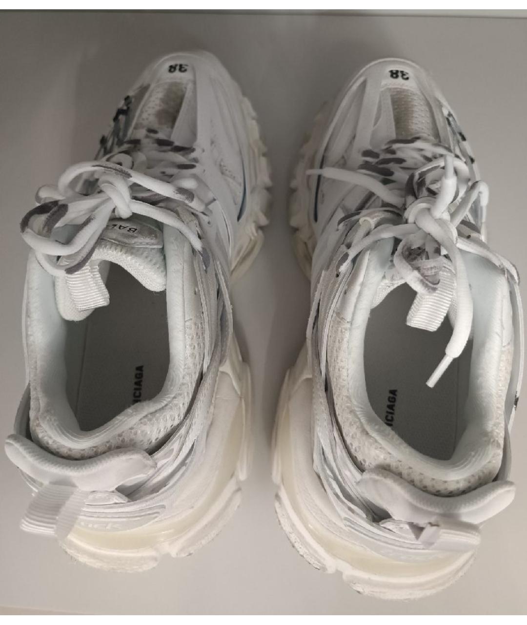 BALENCIAGA Белые текстильные кроссовки, фото 3