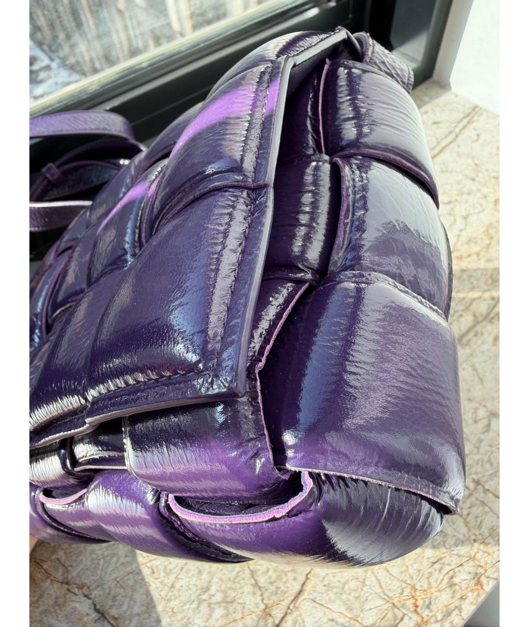 BOTTEGA VENETA Фиолетовая кожаная сумка через плечо, фото 6