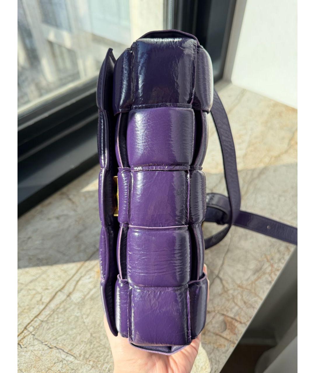 BOTTEGA VENETA Фиолетовая кожаная сумка через плечо, фото 5
