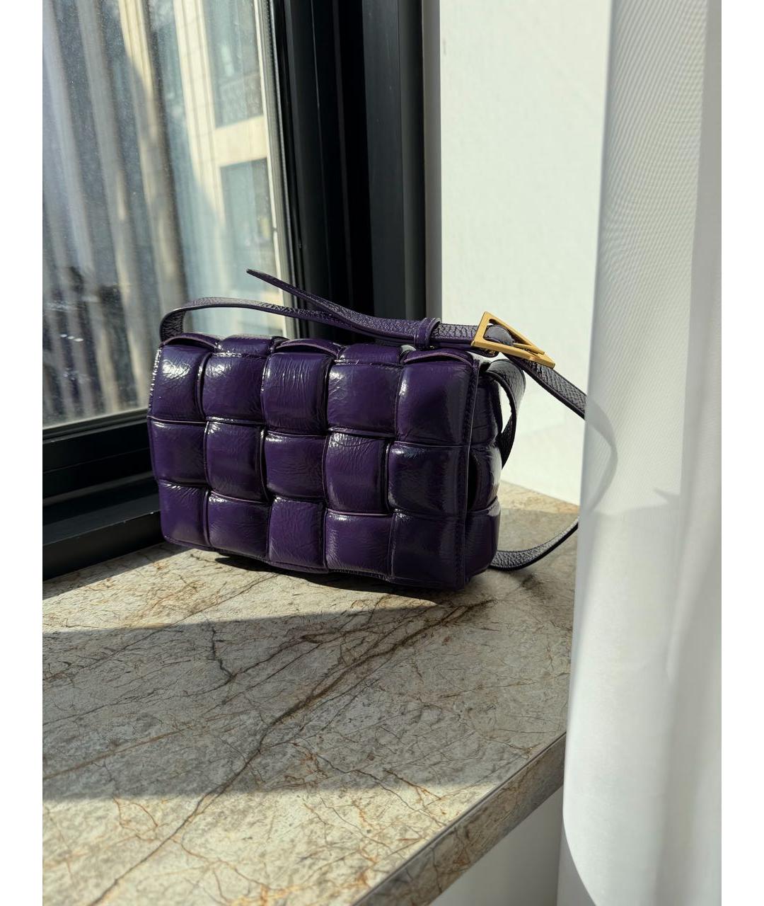 BOTTEGA VENETA Фиолетовая кожаная сумка через плечо, фото 2