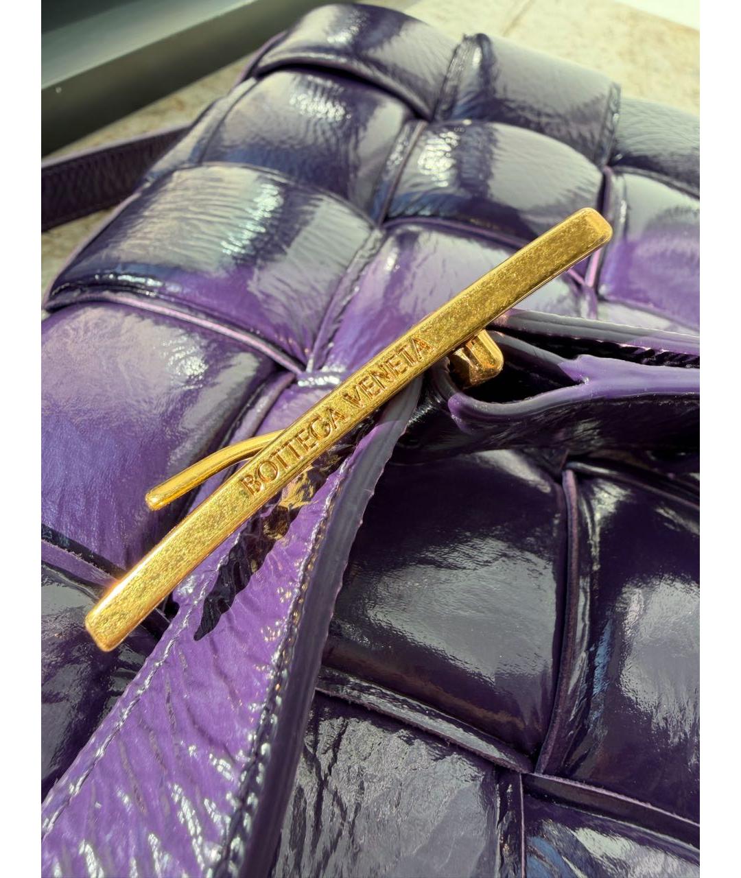 BOTTEGA VENETA Фиолетовая кожаная сумка через плечо, фото 7