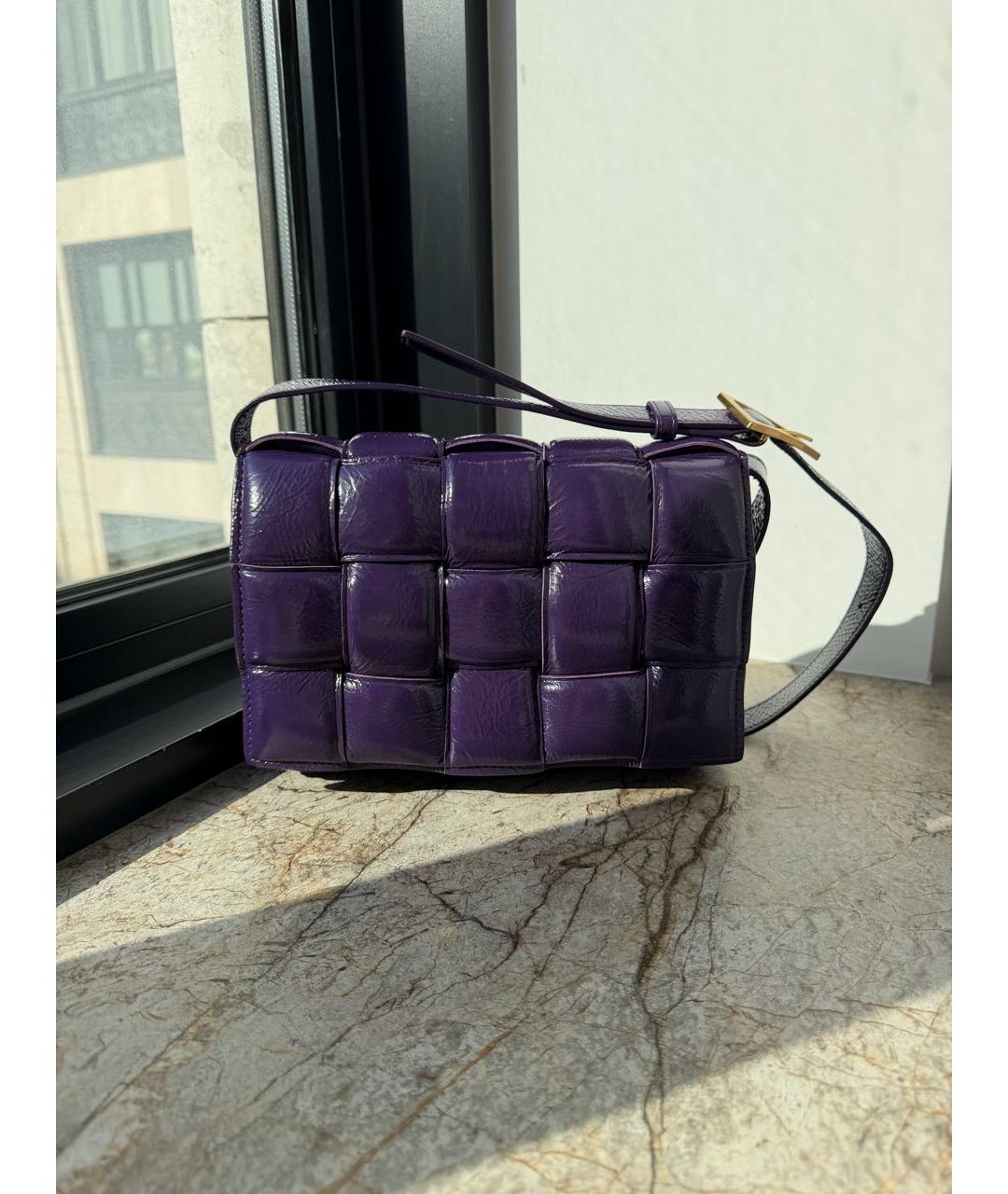 BOTTEGA VENETA Фиолетовая кожаная сумка через плечо, фото 8