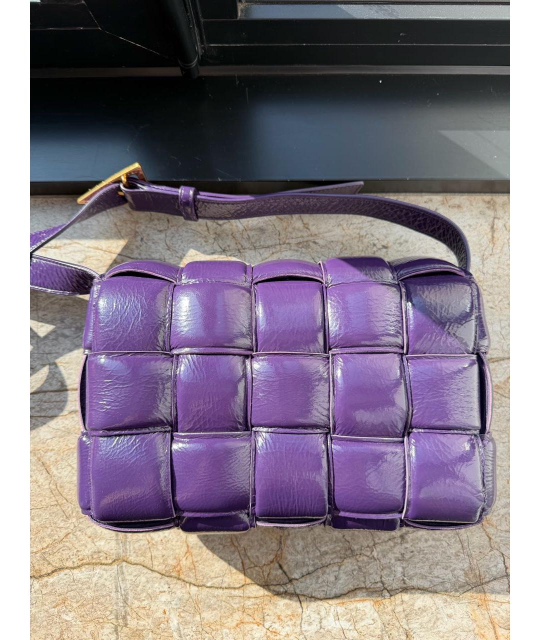 BOTTEGA VENETA Фиолетовая кожаная сумка через плечо, фото 3