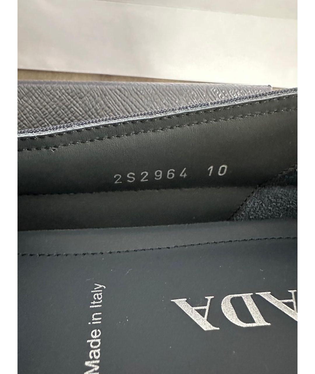 PRADA Темно-синие низкие кроссовки / кеды, фото 5